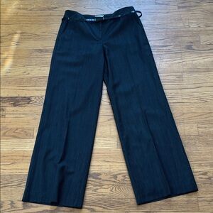 LOFT Navy Pinstripe “Ann” Wide Leg Trousers